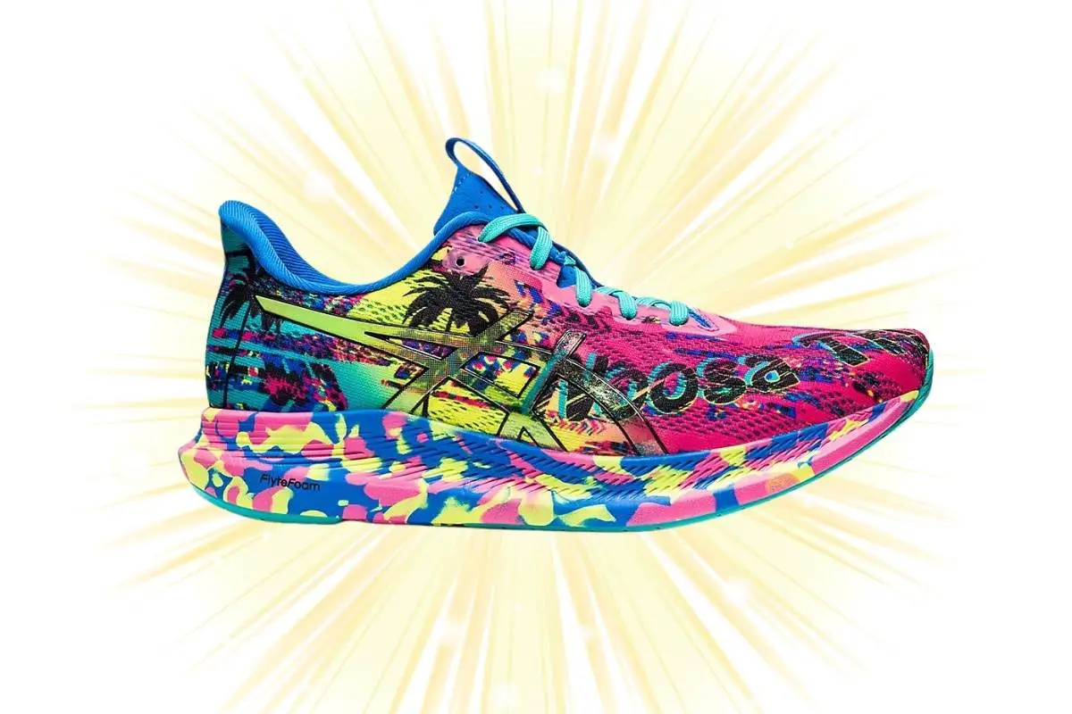 Bright running shoes