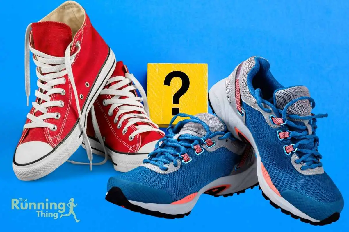 Sneakers versus Running Shoes