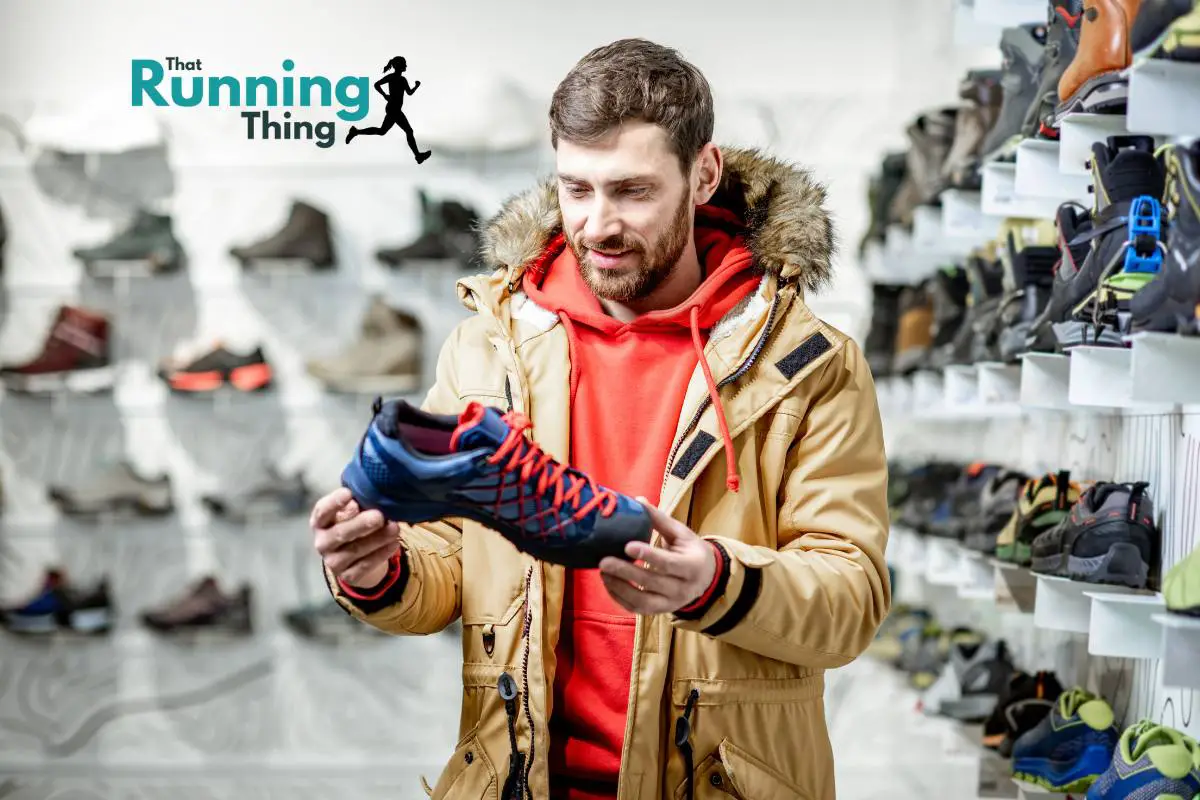 Man shopping for running shoes